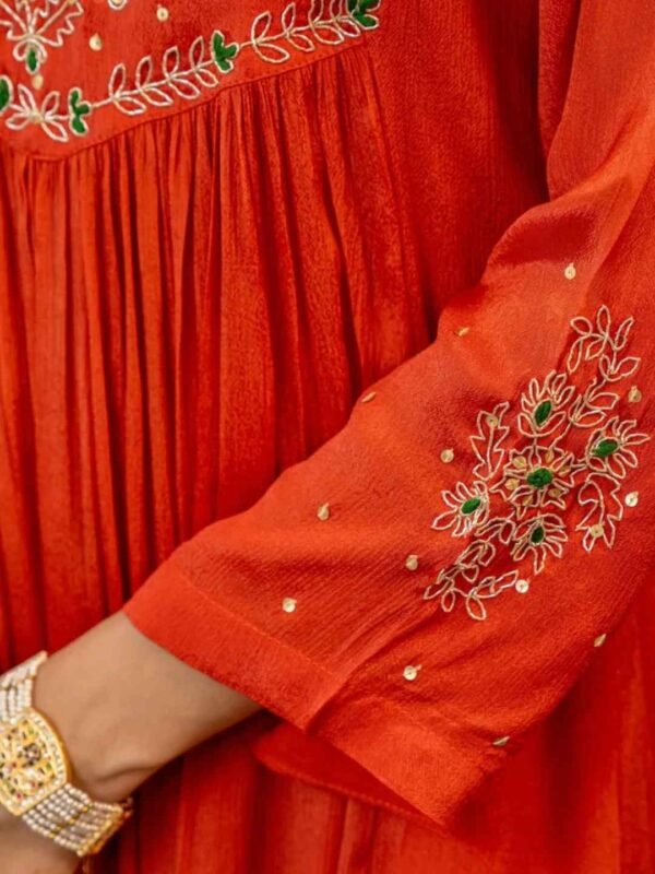 Viscose Silk Embroidered Kurta Pant Set with Dupatta – Premium Festive & Party Wear for Women