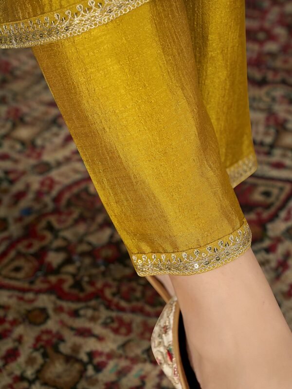 Women’s Viscose Silk Embroidered Kurta Pant Set with Dupatta