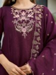Women’s Viscose Embroidered Kurta Pant Set with Dupatta